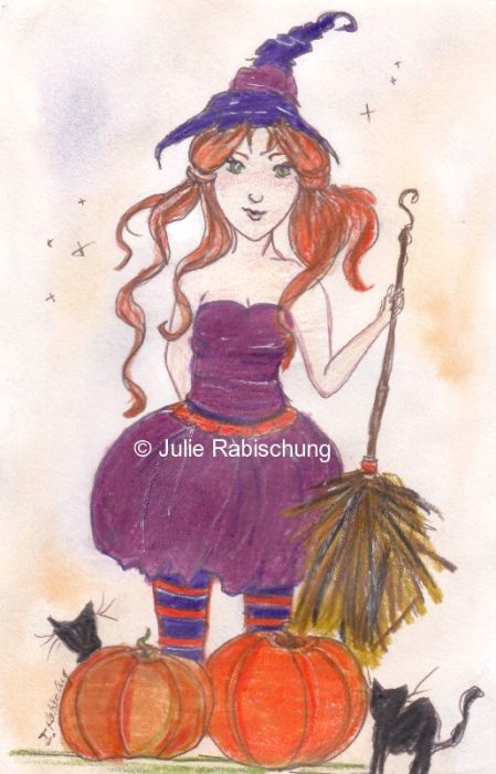 cute witch  by Julie Rabischung